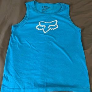 Fox blue logo muscle tank